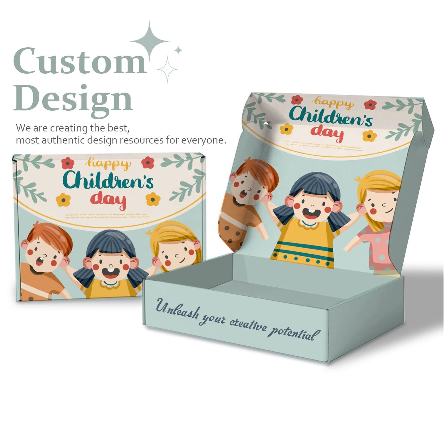 Customized Design Logo Colour Printing Folding Children Kids Baby Paper Product Packaging Box Custom Shoes Toys Gift Boxes