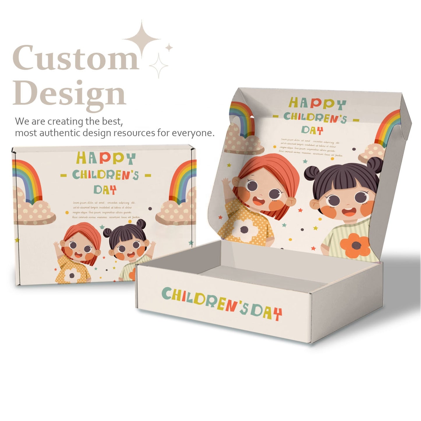 Customized Design Logo Colour Printing Folding Children Kids Baby Paper Product Packaging Box Custom Shoes Toys Gift Boxes