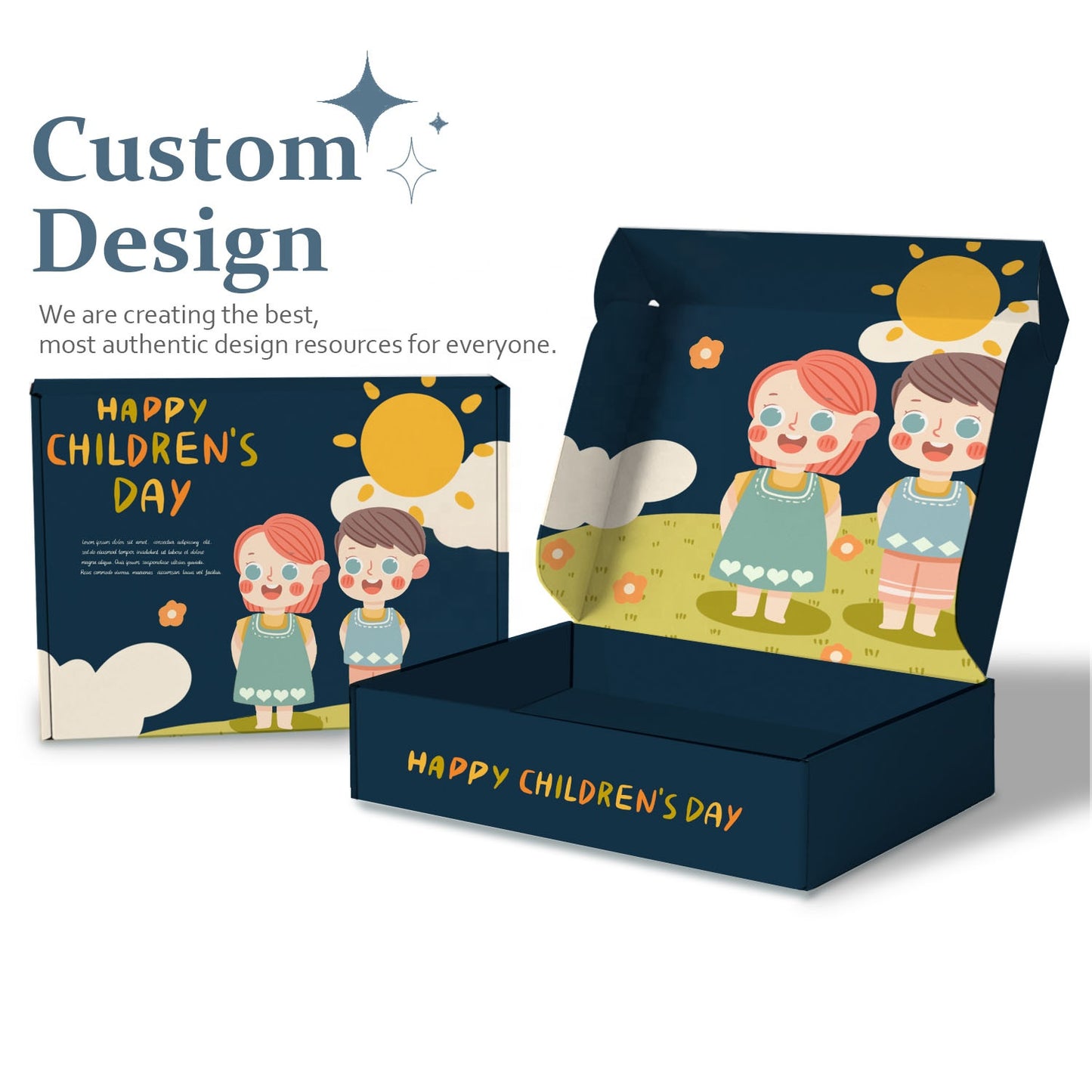 Customized Design Logo Colour Printing Folding Children Kids Baby Paper Product Packaging Box Custom Shoes Toys Gift Boxes