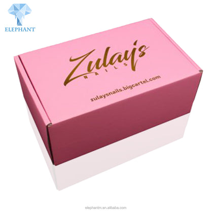 Custom Logo Makeup Cosmetic Brush Valentines Day Pink Holographic Mailing Packaging Box