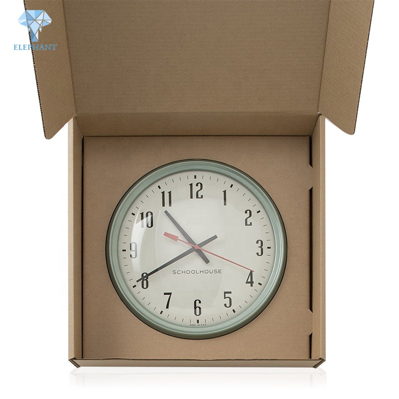 Custom Square Portable Flat Pack 3 Layer Diecut Folding Die Cut Corrugated Clock Mailer Box