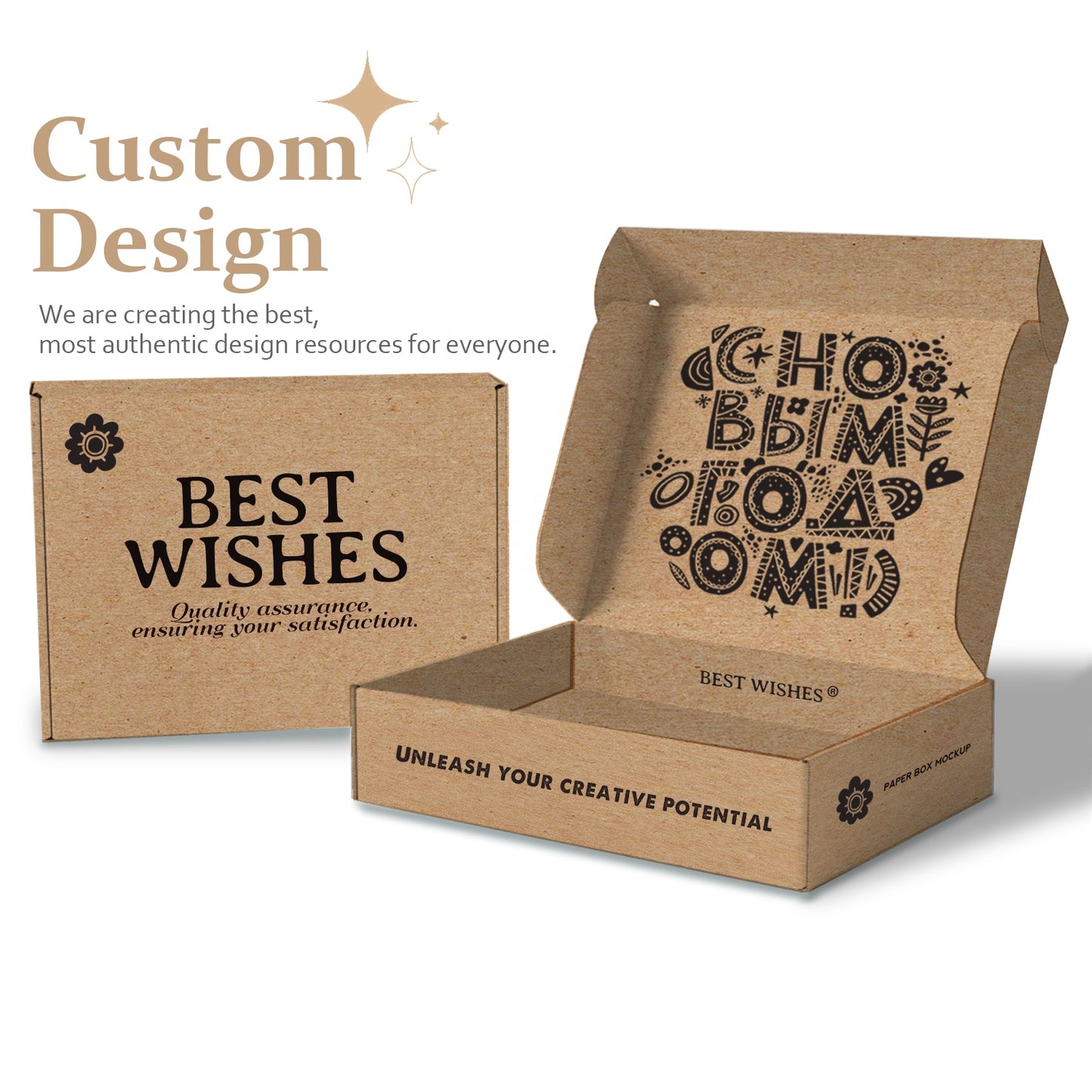 Customized Good Price Black Logo Printed Garment Cardboard Kraft Paper Packing Box Mailer