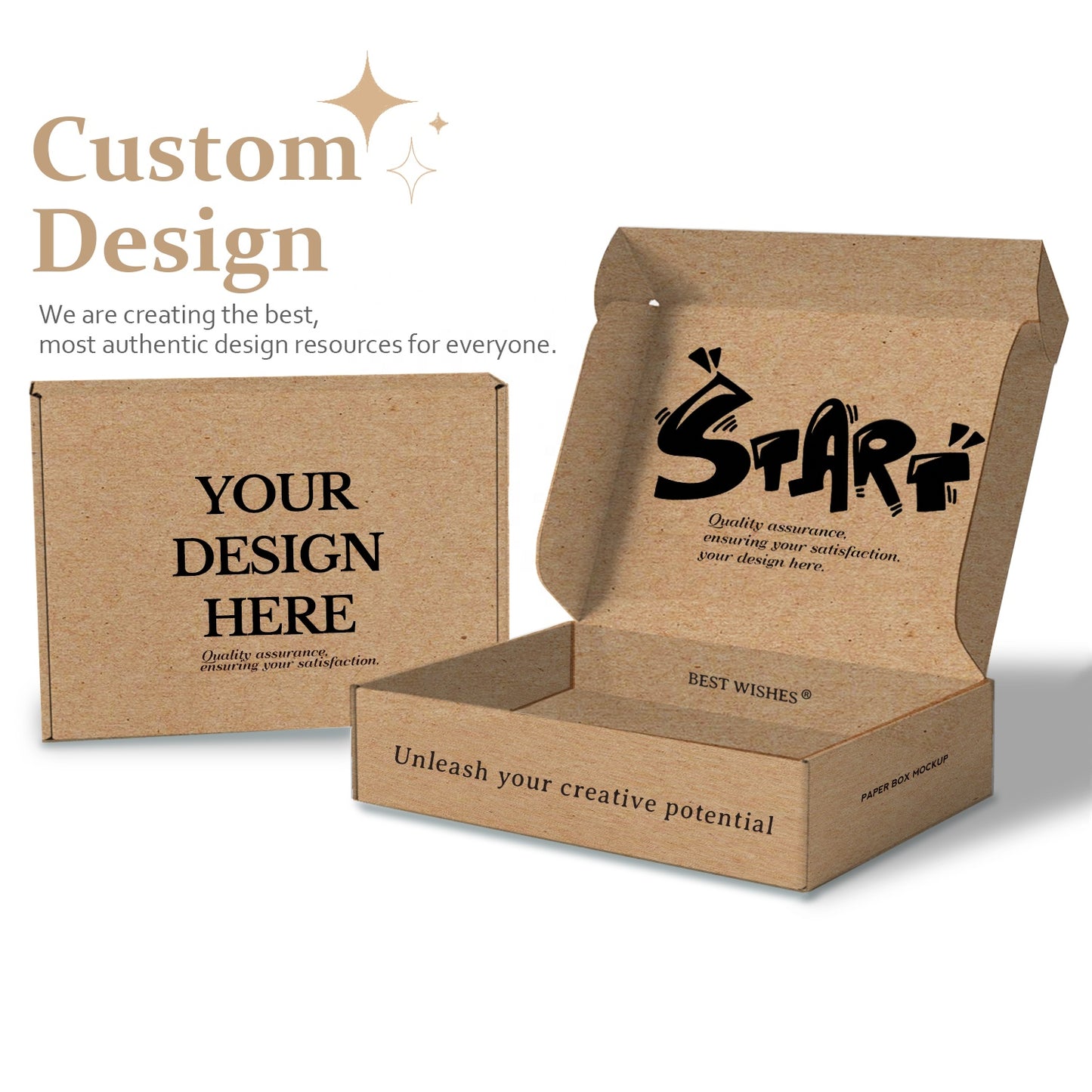 Customized Good Price Black Logo Printed Garment Cardboard Kraft Paper Packing Box Mailer