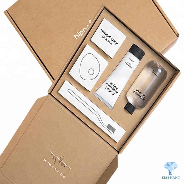 Custom Natural Reusable Good Quality Corrugated Folding Cosmetics Packaging Box