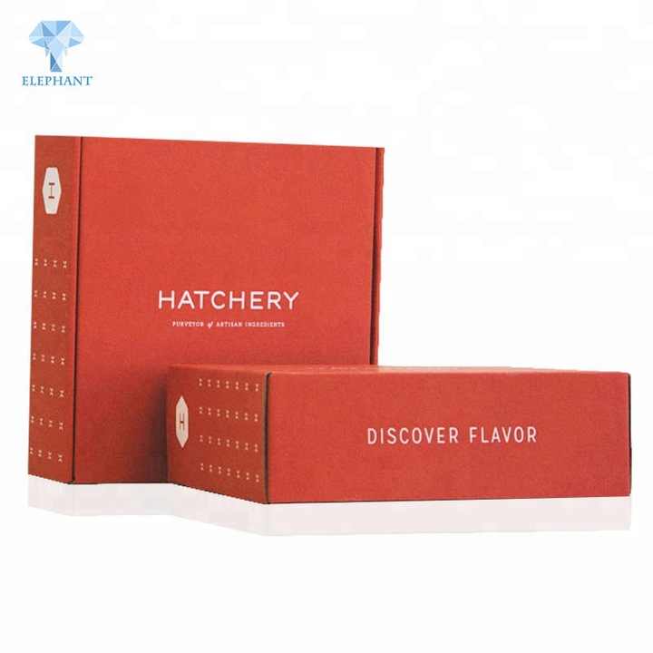 Customized Logo Hot Sale High Quality A4 E Flute Red Corrugated Mailer Box