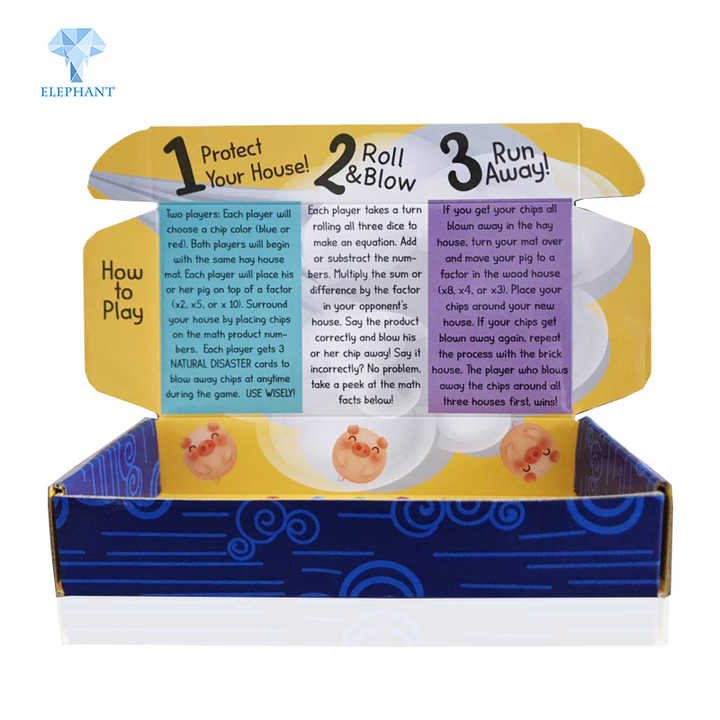 Customised Corrugated Cardboard Kid Surprise Paper Packaging Game Toy Box