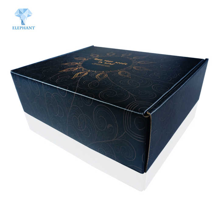 Packaging Cardboard Logo Shipping Carton Subscription Matte Corrugated Black Box