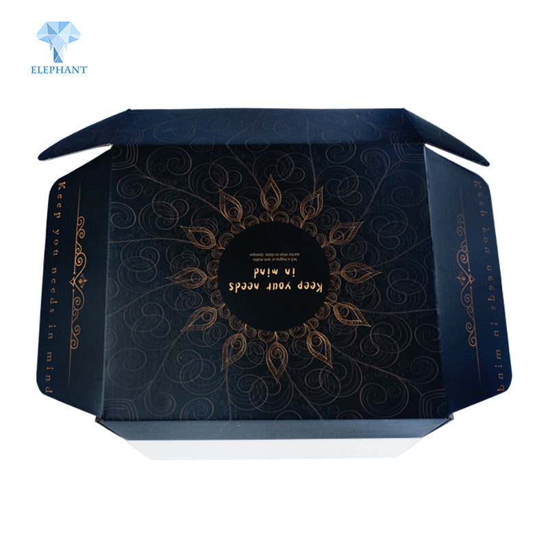 Packaging Cardboard Logo Shipping Carton Subscription Matte Corrugated Black Box