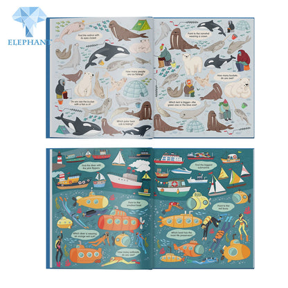 China Customized Colour Environmental Ink Printing Coloring English Comic Sticker Magic Busy Children Kids Baby Book