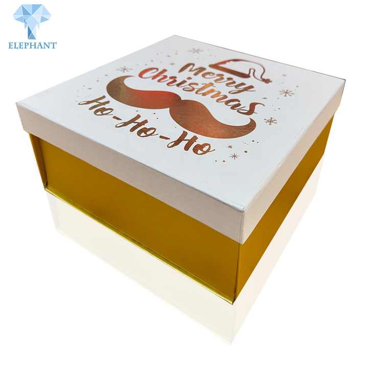 Custom Logo Luxury Festival White Gold Folding Foldable Cardboard Magnetic Gift Box