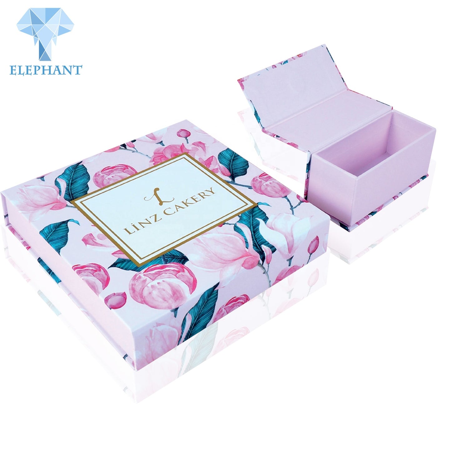 Custom Luxury Cardboard Flower Gift Boxes For Guest Wedding Box