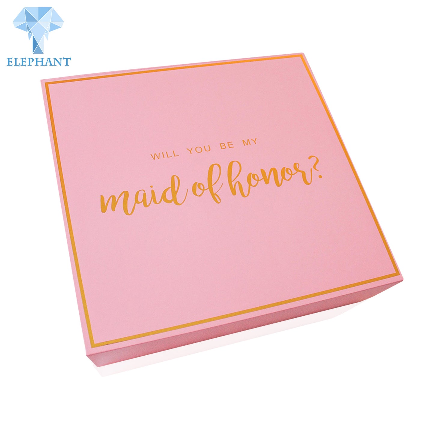 Custom Logo Bridesmaid Cosmetics Candle Clothes Wedding White Pink Magnetic Closure Lid Gift Box