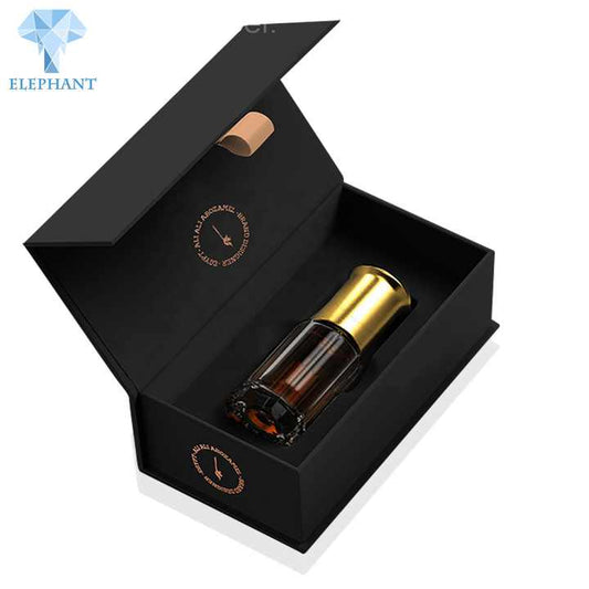 Custom Plain Magnetic Empty Car 30ml Black Men Gold Stamping Perfume Oil Box