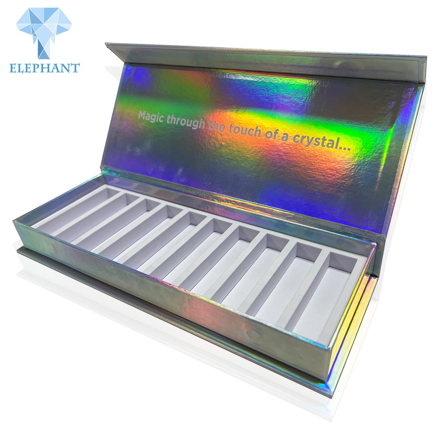 Custom Printing Beautiful Holographic Rigid Magnetic Nail Polish Gift Box