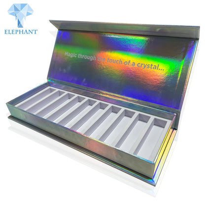 Custom Printing Beautiful Holographic Rigid Magnetic Nail Polish Gift Box