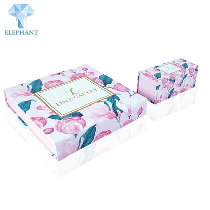 2 Piece Colorful Printing Small Large Rigid Cardboard Pink Marble Wedding Custom Gift Box