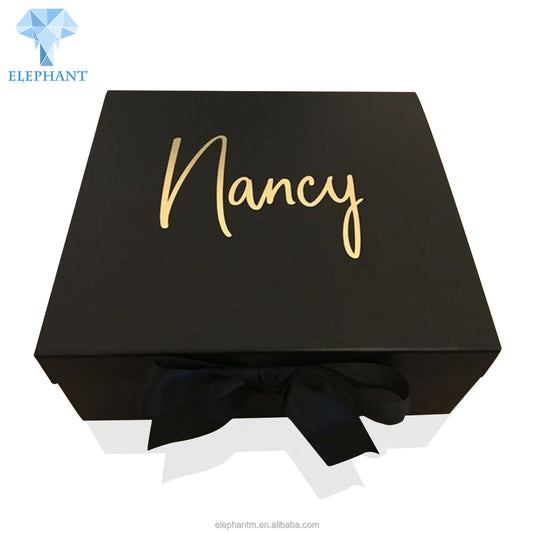 Wholesale Custom Logo Luxury Green Rose Gold Red White Black Magnetic Gift Card Box With Ribbon