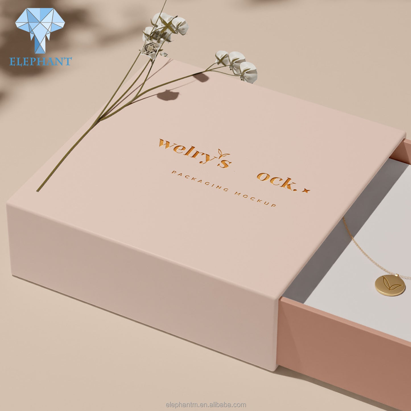 Custom Small Luxury Eco Friendly Gift Card Wedding Ring Earring Gift Box Jewelry Packaging