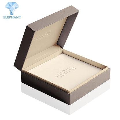 Custom Logo Design Black Paper Card Box Magnetic Luxury Jewelry Packaging Box