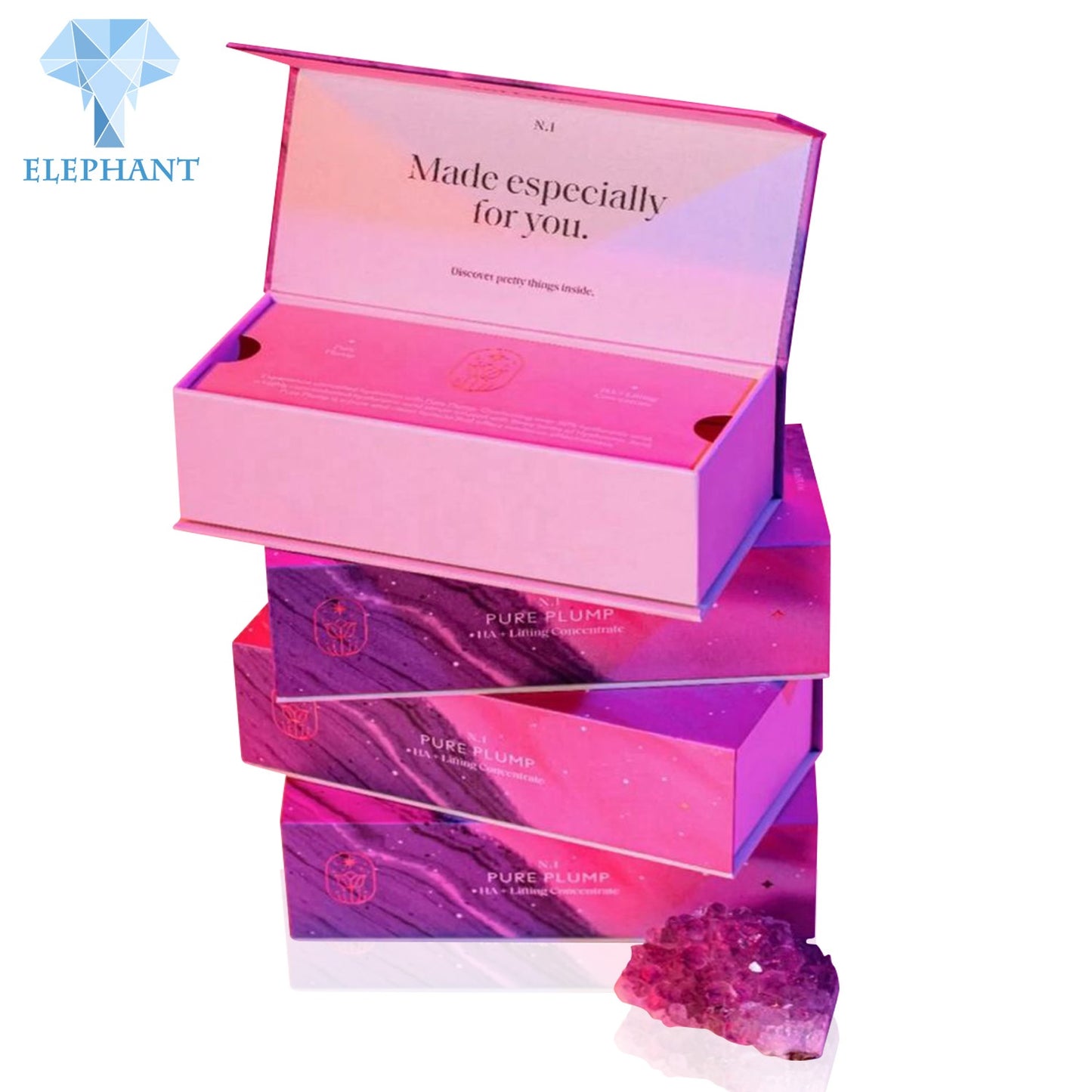 Wholesale Extension Cleaner Glitter Tweezer Luxury Storage Magnetic Eyelash Packaging Box