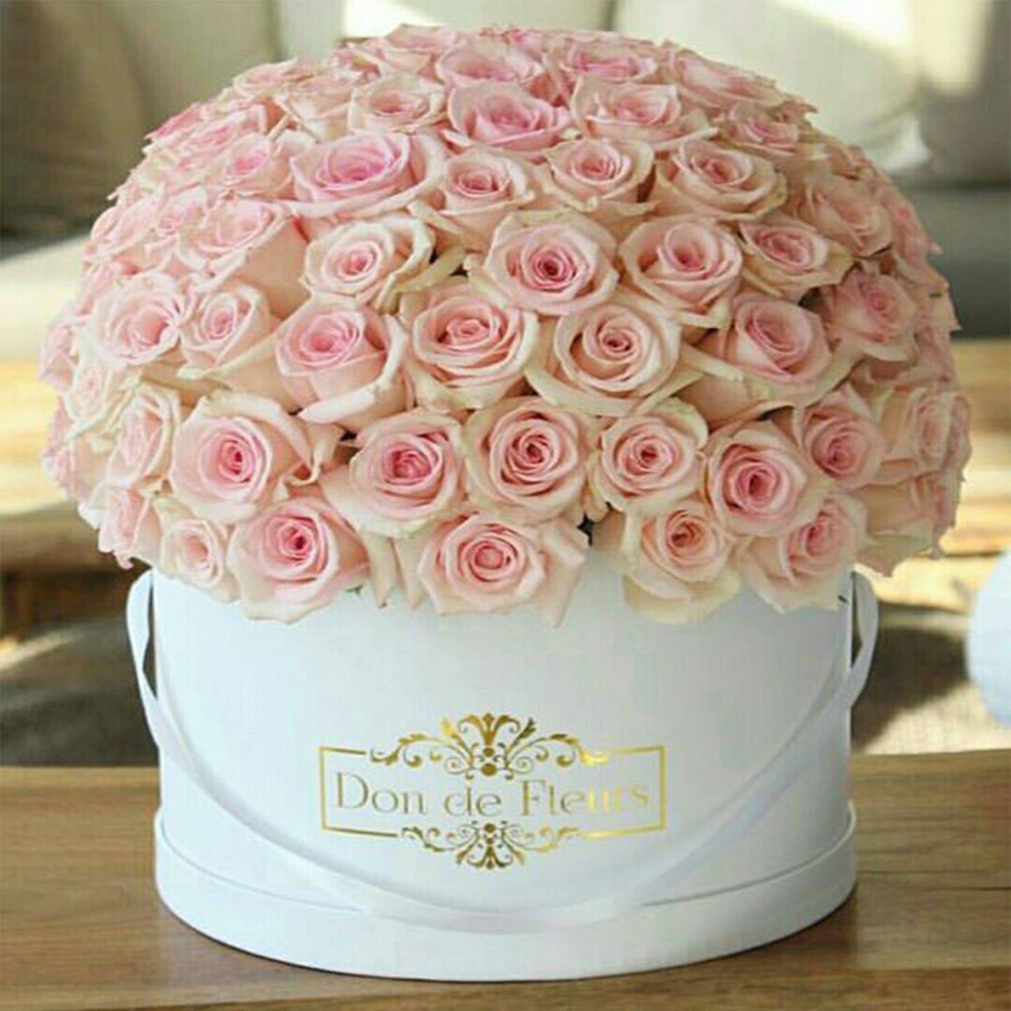 Custom Preserved Roses Mom Paper Gift Bouquet Luxury Round Flower Box