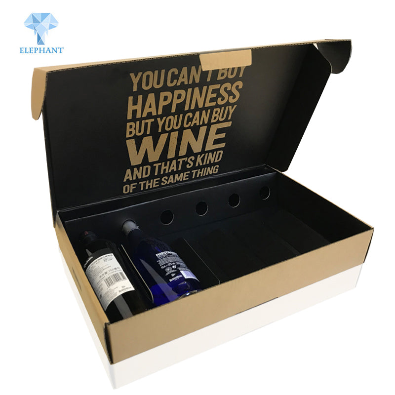 Corrugated Cardboard Perforated Packaging 12 Bottle Water Wine Shipping Box