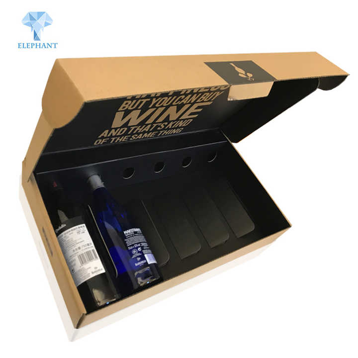 Corrugated Cardboard Perforated Packaging 12 Bottle Water Wine Shipping Box