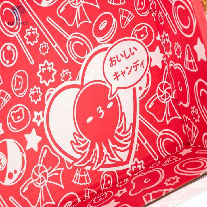 New Red Decorative Hot Sale Large Folding Packing Japanese Candy Box