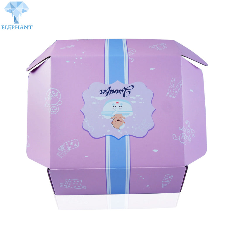 Custom Folding Cardboard Printed Girl Boy Baby Product Care Gift Box