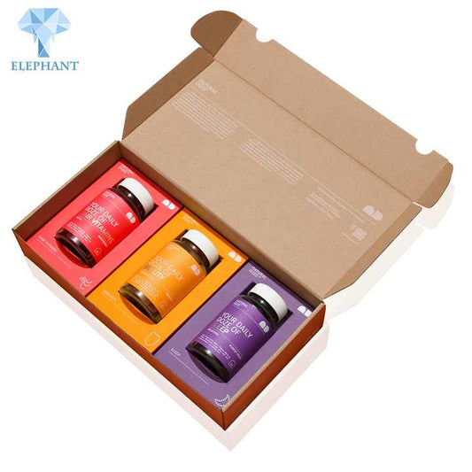 Custom Corrugated Kraft Printing Glass Bottle Health Care Products Packaging Box
