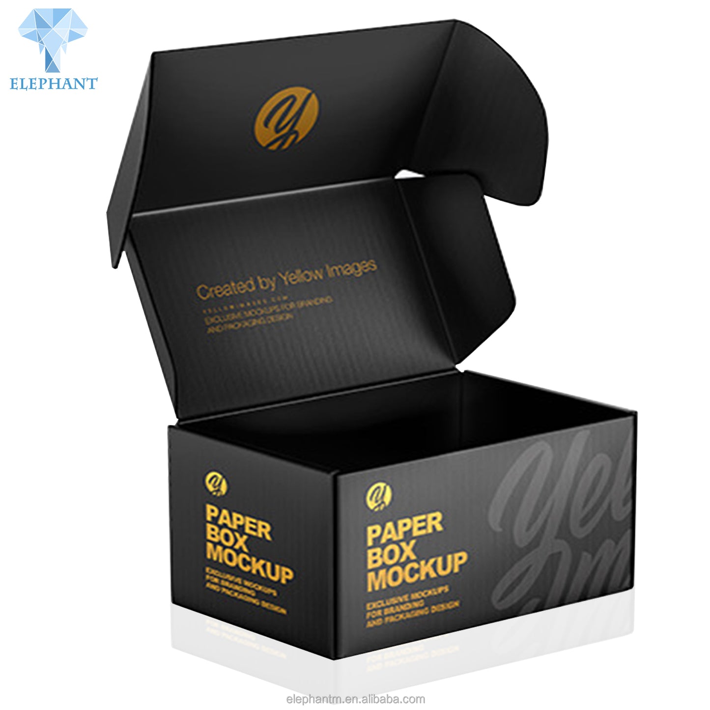 Foldable Recycled Cardboard Paper Custom Carton Black Gift Box Packaging