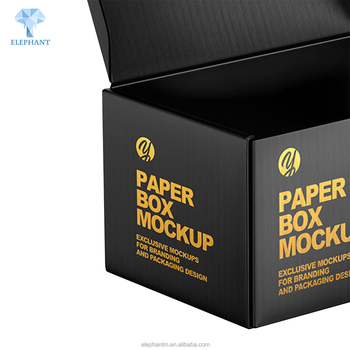 Foldable Recycled Cardboard Paper Custom Carton Black Gift Box Packaging