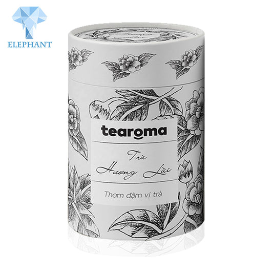 Custom Small Paper Tin Round Tube Tea Cans Food Grade Cardboard White Coffee Tea Box Packaging