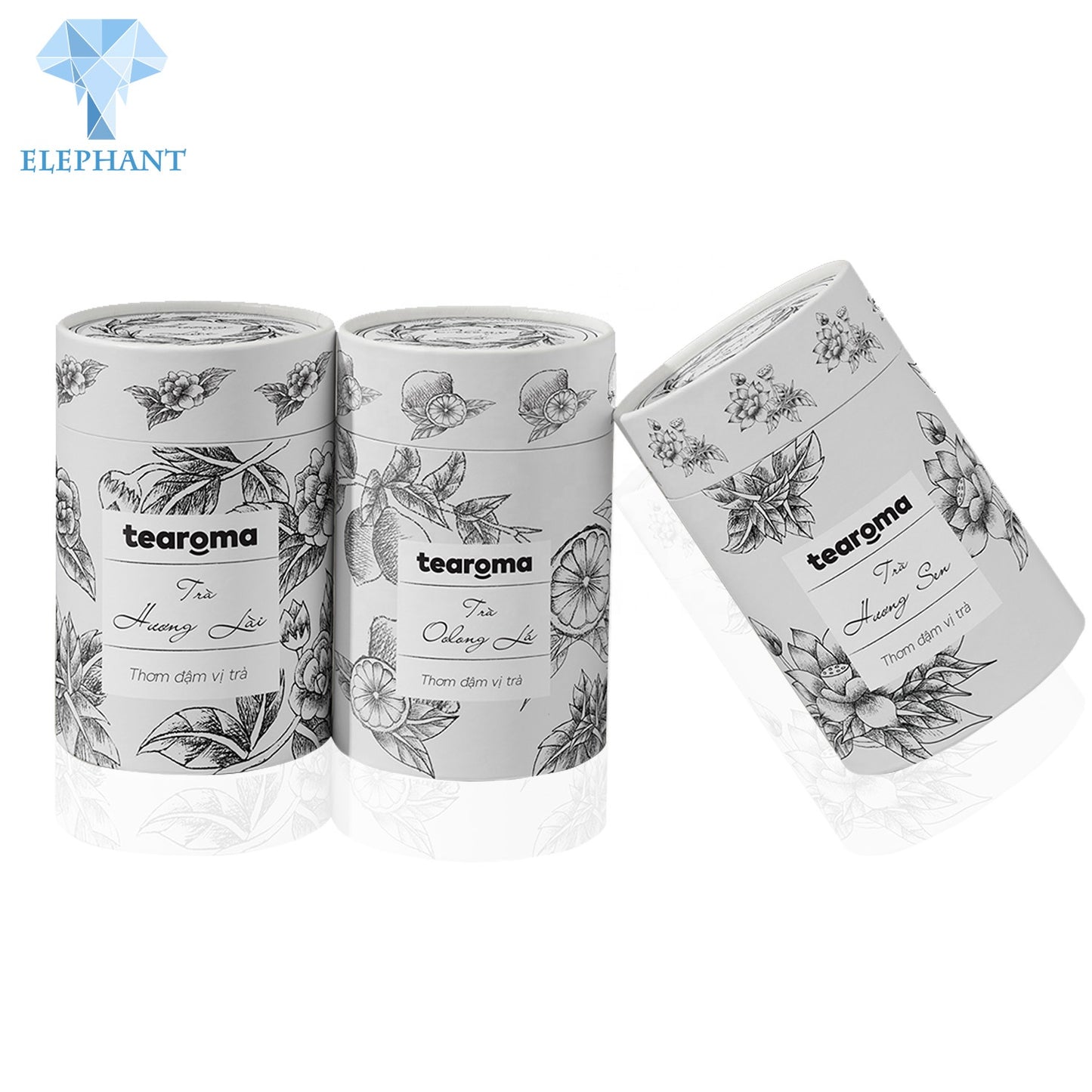 Custom Small Paper Tin Round Tube Tea Cans Food Grade Cardboard White Coffee Tea Box Packaging