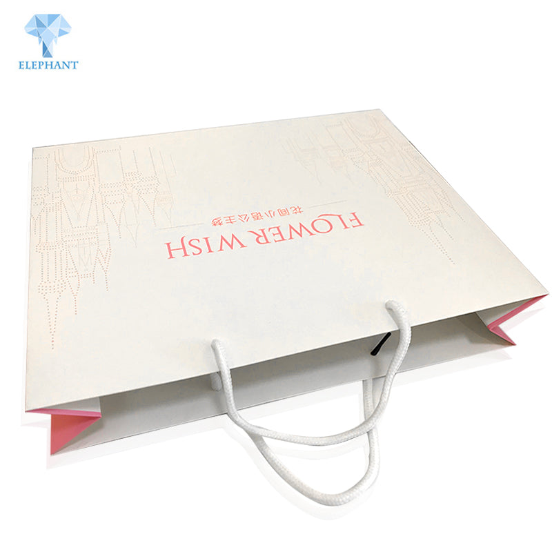 Custom logo printed good quality shopping packing cheap paper bag