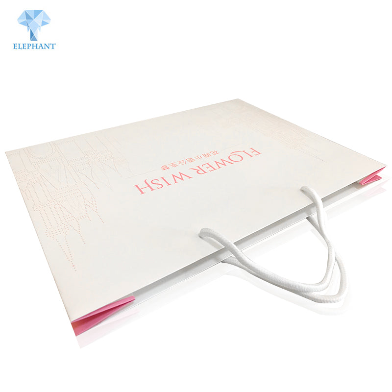 Custom logo printed good quality shopping packing cheap paper bag