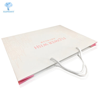 Custom logo printed good quality shopping packing cheap paper bag