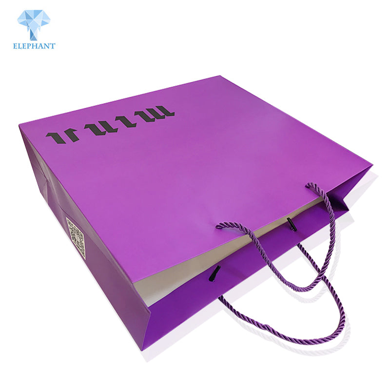 China Custom purple perfume tissue paper bag making