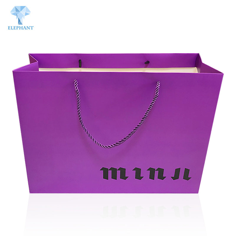 China Custom purple perfume tissue paper bag making