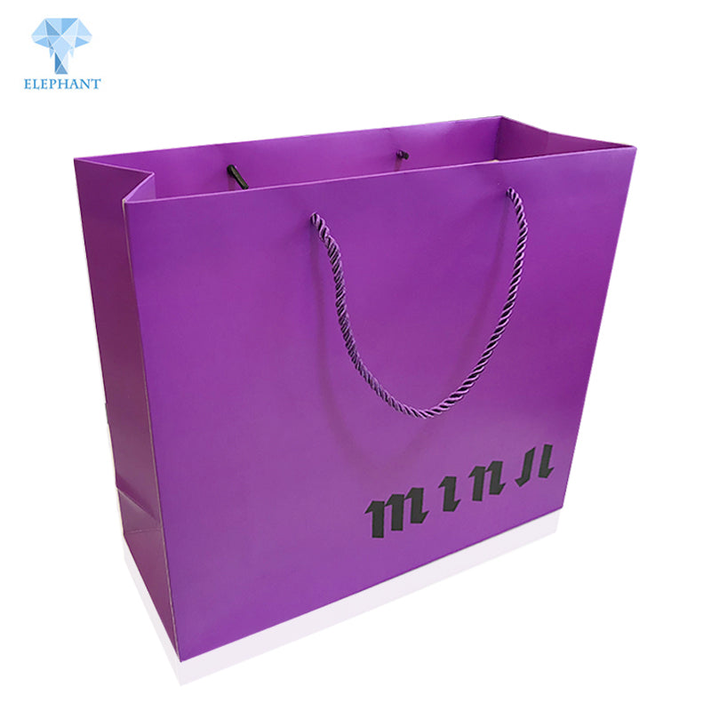 China Custom purple perfume tissue paper bag making