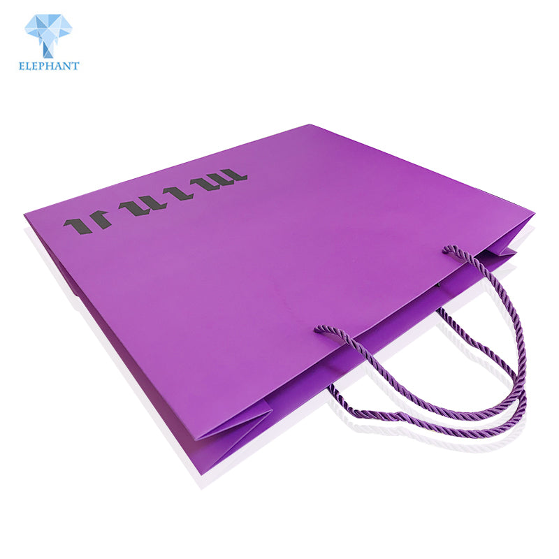 China Custom purple perfume tissue paper bag making