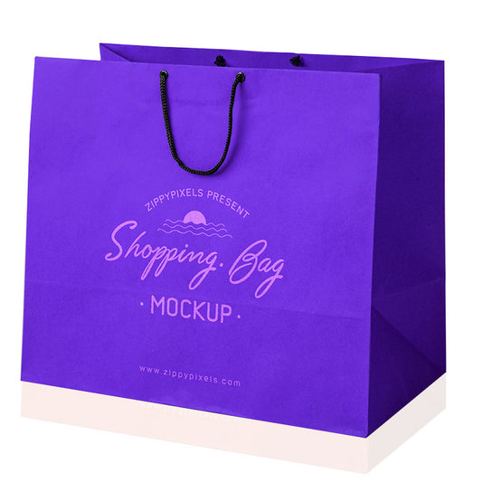 Custom with logos luxury clothing shopping kraft paper pouch bag