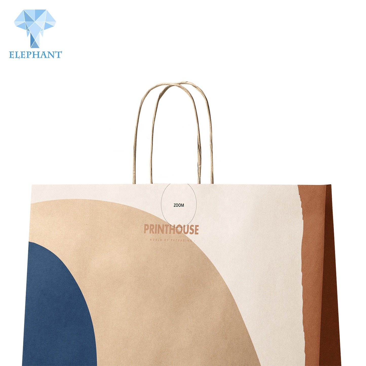 Custom logo Size Package Paper Handle Kraft Paper Shopping Bag Paper Bag