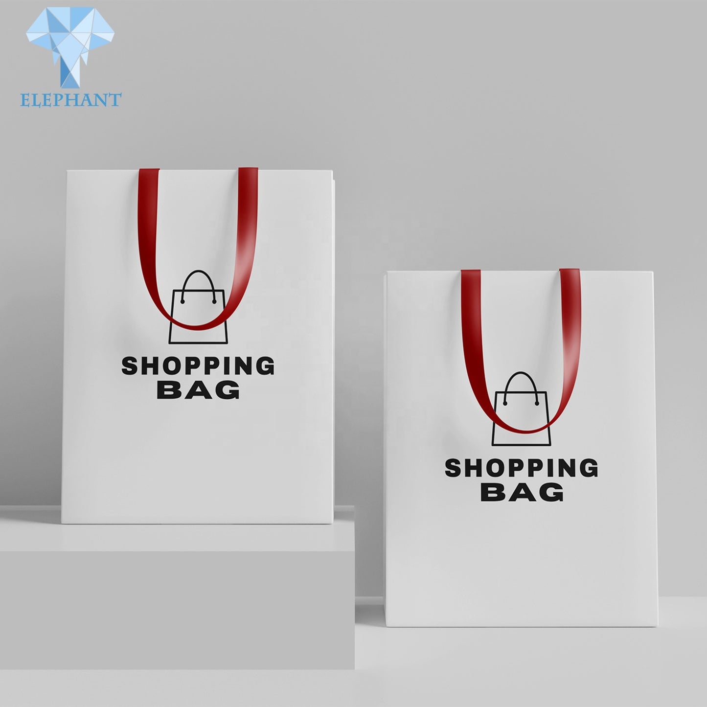 China Manufacturers Cheap Handbag Black And White Paper Bag With Logo Print