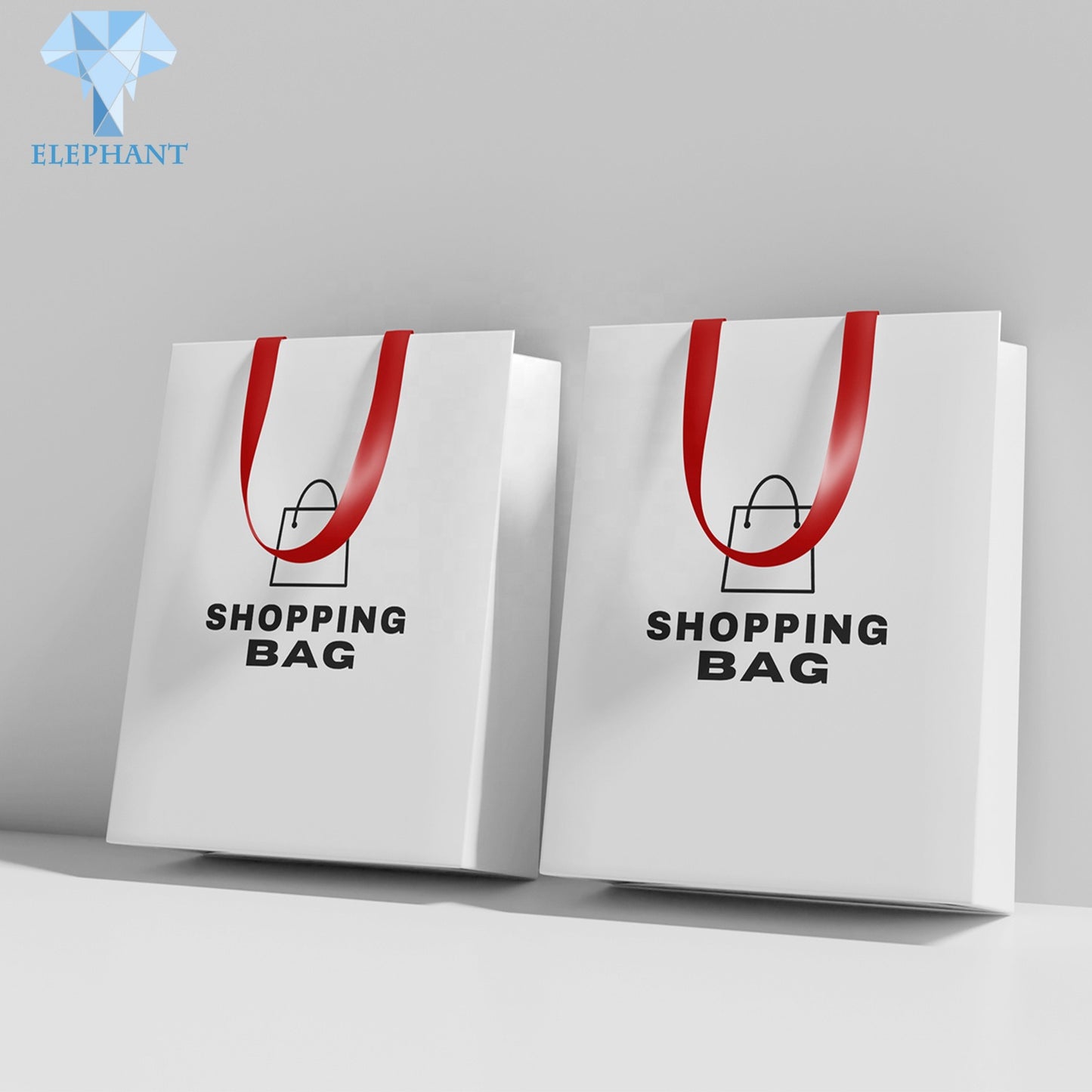 China Manufacturers Cheap Handbag Black And White Paper Bag With Logo Print