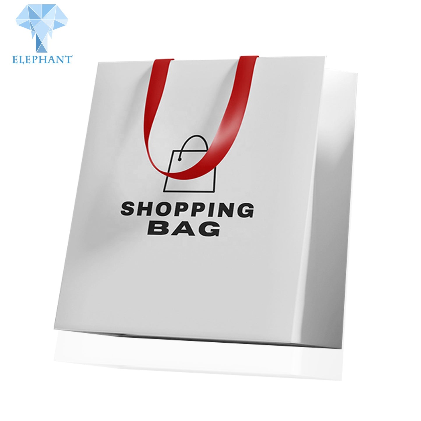 China Manufacturers Cheap Handbag Black And White Paper Bag With Logo Print