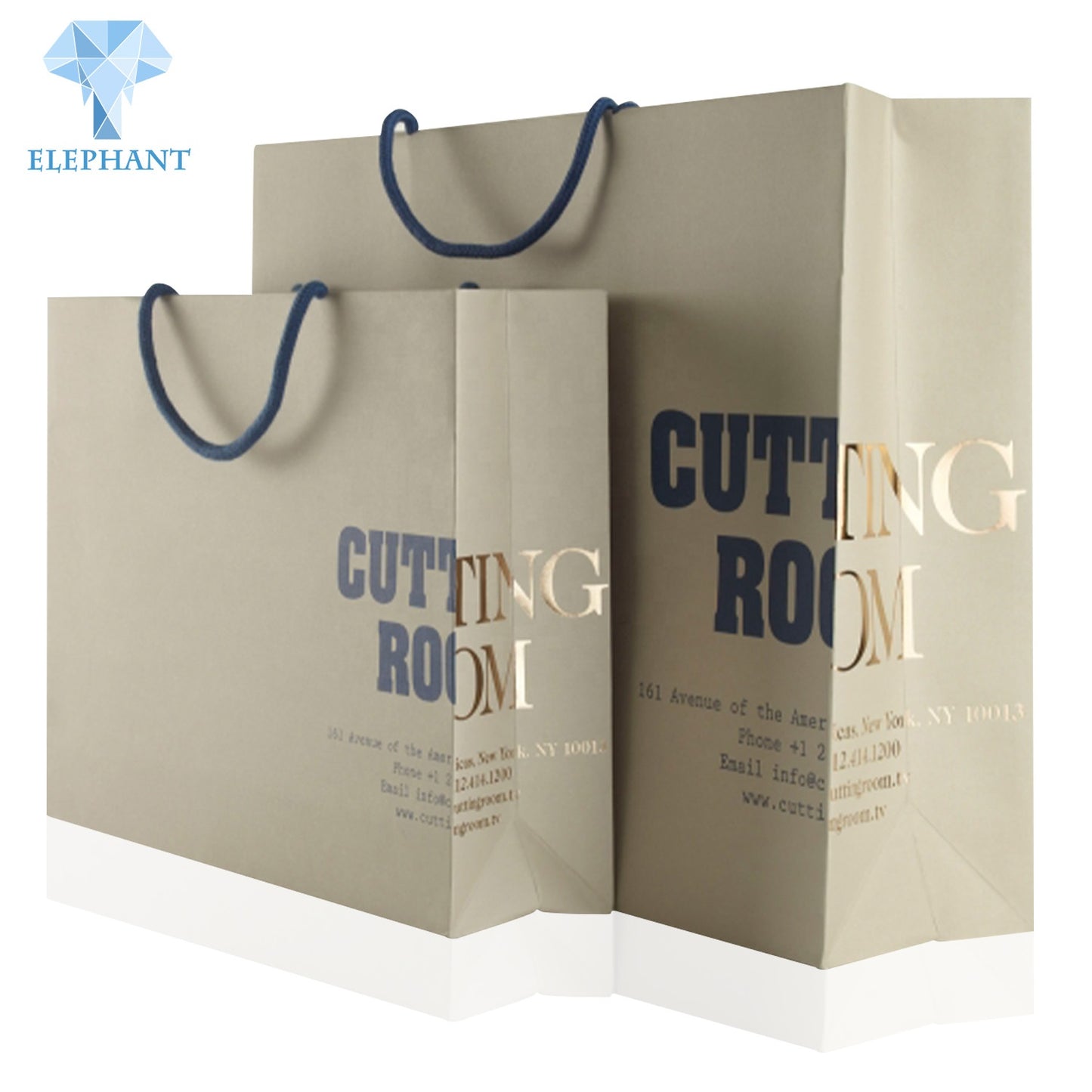 Custom Eco Friendly Thick Folding Private Label Paper Tote Bag Craft Paper Shopping Bag