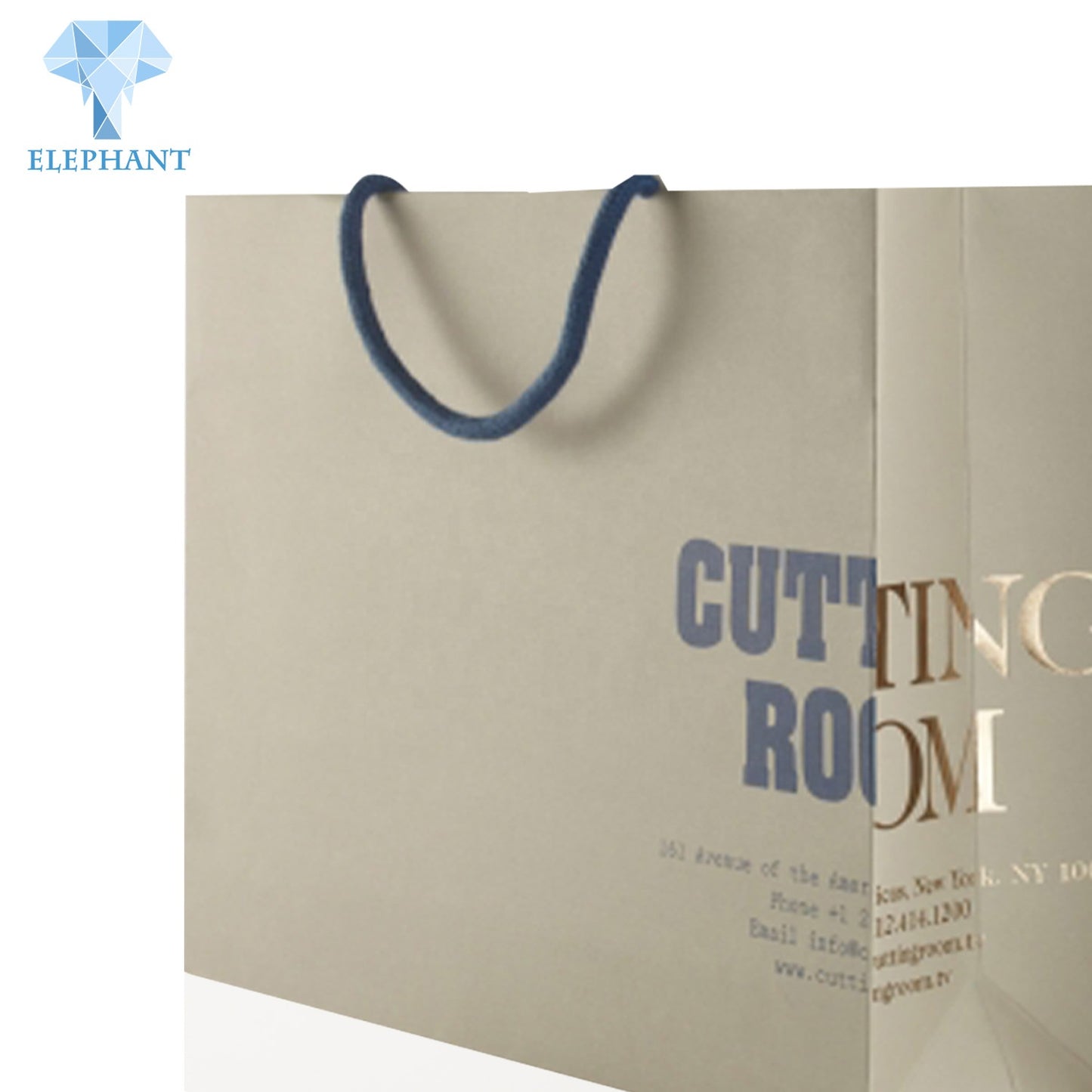 Custom Eco Friendly Thick Folding Private Label Paper Tote Bag Craft Paper Shopping Bag