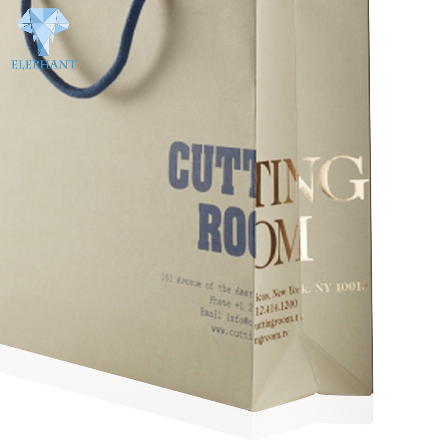 Custom Eco Friendly Thick Folding Private Label Paper Tote Bag Craft Paper Shopping Bag