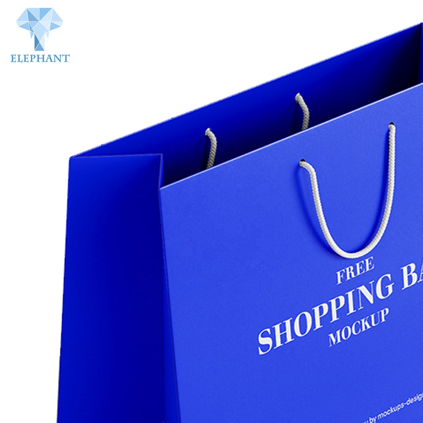 Wholesale Custom Printed Brand Logo Design Luxury Clothing Blue Cardboard Paper Bag